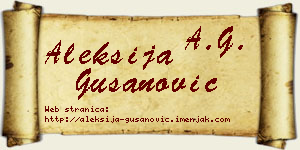 Aleksija Gušanović vizit kartica